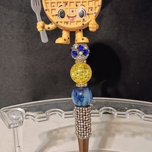 Fun Waffle Character Toy with Colorful Beads